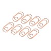 100pcs Paper Clips Portable Heart Shape Rustproof Electroplated Metal Paperclips
