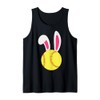 Bunny Easter Ears Softball Catcher Pitcher Tank Top