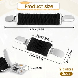 Pack of 2 Dress Cinch Clip Cardigan Clip Elastic Clips Pullover Clips Vintage Pullover Clips Dress Clips Back RCA Cardigan Collar Clips Waist Cincher Clip for Women Adjustment Clip for Sweater,