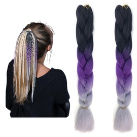Traziewell Crochet Braids Ombre Hair Extension African Braid Hair Accessories for Women High Temperature Fiber Synthetic Hair Extensions for Braiding 2119