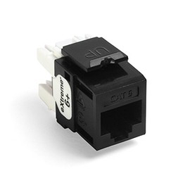Leviton Extreme 6+ QuickPort Connector, CAT 6, 61110-RE6, Black