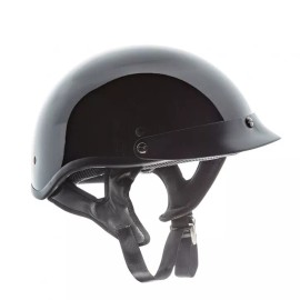 Torc 1/2 Shell Open Face Motorcycle Helmet Retro Cruiser Style T53 Gloss Black XL