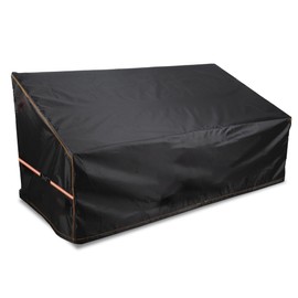 Outdoor Couch Furniture Covers, Waterproof, 2~3-Seater Patio Sofa Cover (Black, 163 x 66 x 63/89 cm)