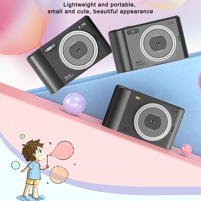 Kids Digital Camera Black 44MP 1080 Video Entry Level CCD