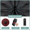 Seniny Inverted Travel Umbrella, Automatic Umbrellas for Rain, Windproof Compact