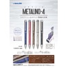 16-0222-220 Sailor Fountain Pen, Tri-Color + Sharp Metallino 4, Black