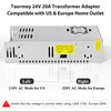Taormey 24V 20A Power Supply Adapter, AC 110V/220V to DC