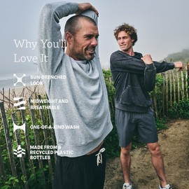 Fair Harbor The Saltaire Crewneck –– Men's Relaxed Long Sleeve Sweatshirt –– Incredibly Lightweight, Breathable, and Transitional Fabric