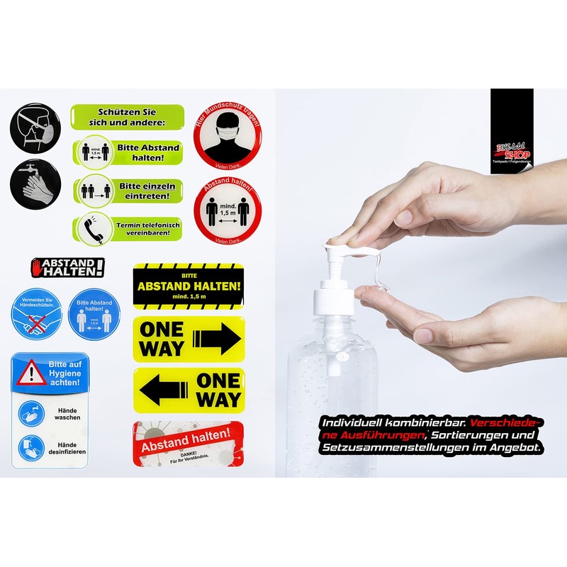 BIKE-label Sign 3D Sticker 158 x 53 mm Pack of