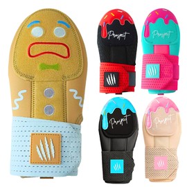 Baseball Sliding Mitt - Youth and Adult Sizes - Drippy Accessory Gingerbread Man, Ice Cream, Miami Color, Christian Cross, Left & Right Hands, Hand and Wrist Protection (Gingerbread Man, Adult)