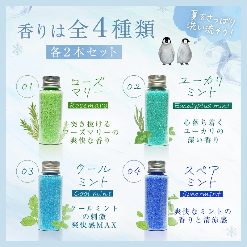 NIZIIRO Nijiro Cool Bath Salt, Mint, Menthol, Bath Salt, Set