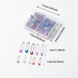 WOLVINA 200 Pcs Gold Safety Pins, 0.86Inch/22mm Versatile Clothing Tag Pins for DIY Sewing,Repair/Crafting & Fashion Accessories Making