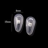 Honbay 10 Pairs 15mm Anti-Slip Silicone Screw-in Eyeglass Nose Pads