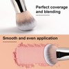 TEOYALL Domed Cheek Brush, Medium Precision Blush Brush, Dense Synthetic