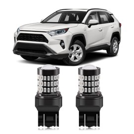 MEALAM Brilliant Red T20 7443 7444 7440 LED Bulbs with Projector Brake Lights Compatible with 2016 2017 2018 Toyota RAV4, Pack of 2