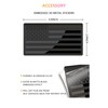 American Flag License Plate Frames - 2 Pack Black Stainless