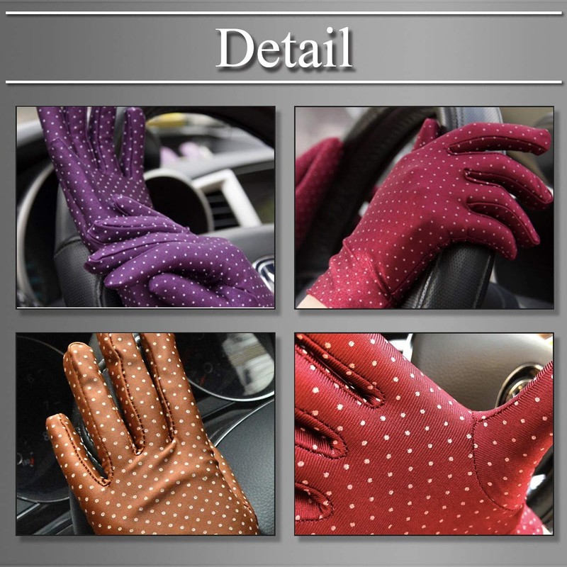 BUZZxSELECTION GB008 Polka Dot Pattern, Fabric, Gloves, Hand Care, UV
