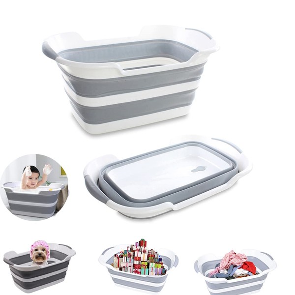 Varybeaty Multifunction Collapsible Baby Bathtub for Newborn to Toddler; Portable