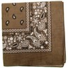 Kaiser Novelty Bandanas Paisley Cotton Bandanas (Brown 22 X 22