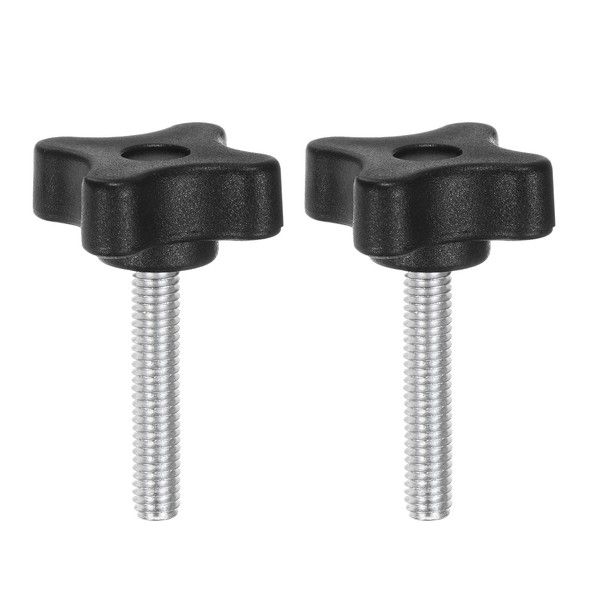 QUARKZMAN 2pcs Star Grip Nut Knurled Screw M6 x 35mm