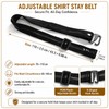 Adjustable Shirt Stay Belt for Men & Women, Non-Slip Elastic