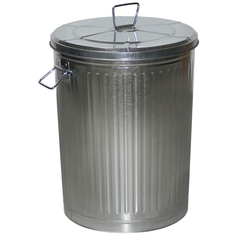 MARKSON 20 Gallon Trash Can with Lid Round Galvanized Steel