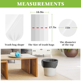 Small trash bags 2.6 Gallon 120 Counts Black Garbage Bags by Teivio, Trash Can Liners for Bathroom Home Office Kitchen Bedroom,fit 10 Liter, 2,2.5,3 Gal, Black