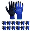 Ruvigrab Ecosandy/9/12 Pair Unisex Adult Work Glove, Blue/Black, Size 9-12