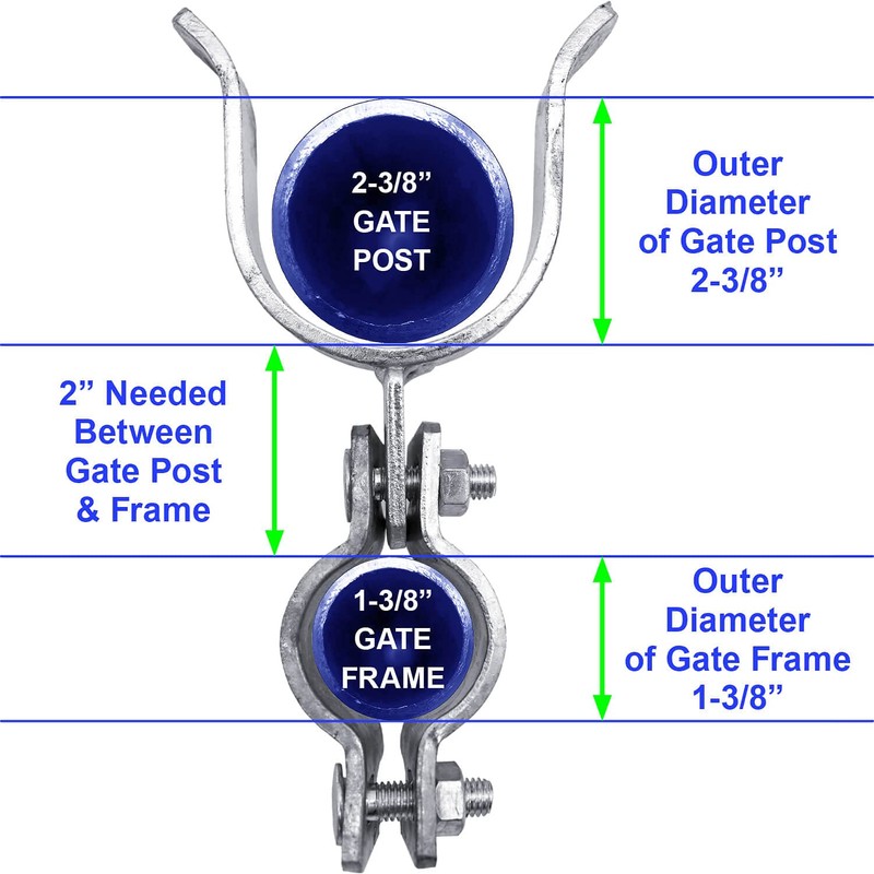 1-3/8" x 2-3/8" Chain Link Fence Gate Fork Latch -
