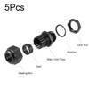 TA-VIGOR 5Pcs NPT3/4 Cable Gland, IP68 Waterproof Adjustable Plastic Nylon