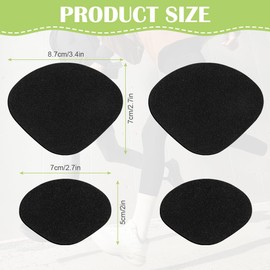 Flintronic 3 Pairs Microfiber Heel Repair Patch Repair Patch, Shoe Hole Prevention Patch for Most Types of Shoes