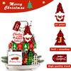 13Pieces Christmas Tiered Tray Decor,Believe Merry Christmas Wooden Signs&Buffalo Plaid