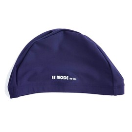LE MODE de Toi bousiSA5-ro Swim Cap, Made in Japan, Swimming Cap, Swimming Cap, Loose Fit, Unisex, School, School (Navy (Made in Japan), L)