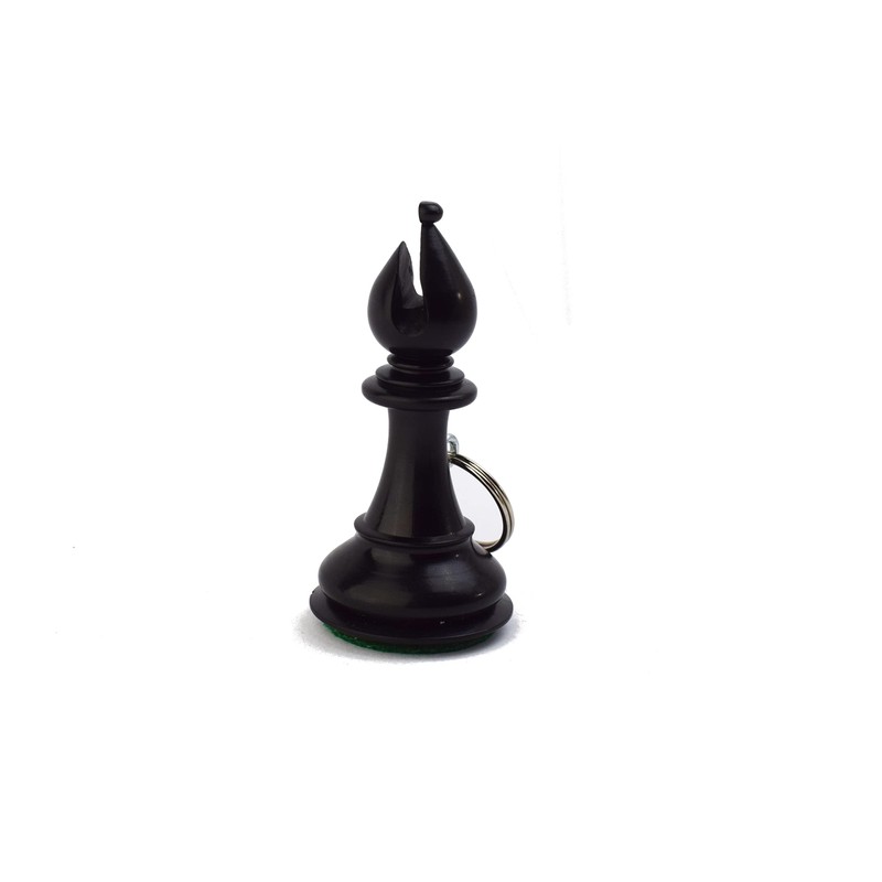 ROOGU Luxury Ebony Keyring XL Car Real Chess Figure Runner