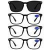 WEMOOTANTS 3 Packs Blue Light Blocker Readers plus 1 Pair