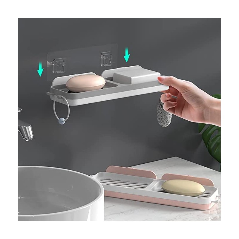 RCQD Soap Dish, Soap Dish with Drain, Soap Box for