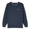 U.S. Polo Solid Jersey Crew Neck Sweater Pullover for Men,