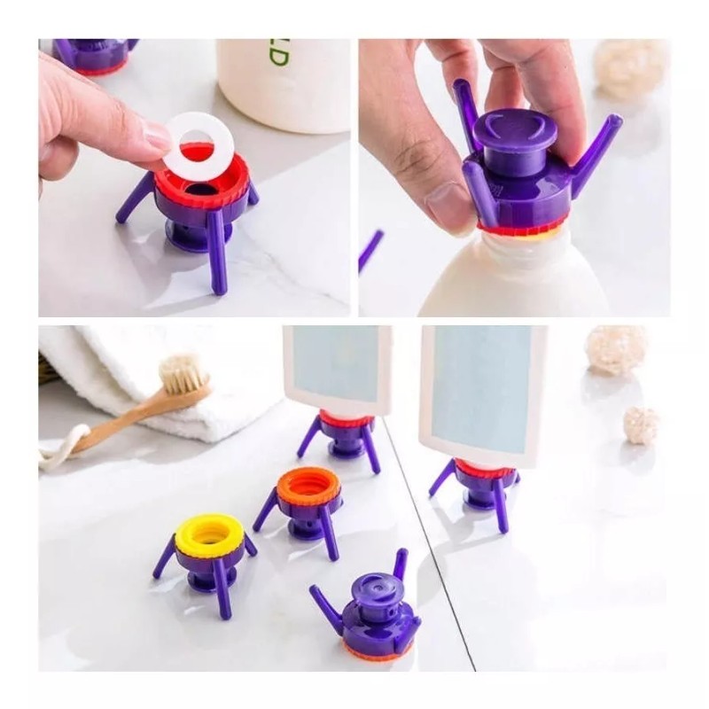 TechMel 6 Tapas Dispensa Liquidos Sin Desperdiciar Como Jabon Cajeta