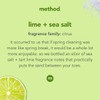 Method Dish Soap, Refill, Lime + Sea Salt, Recylable Bottle,