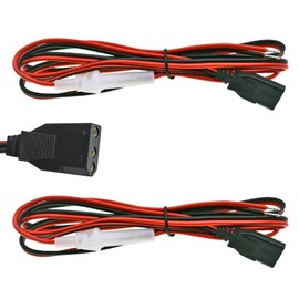 ZWEHKD CB Radio Power Cord 3 Pin 2-Wire CB Power Cords with 15A Fused Replacement Power Cord for Cobra Uniden Galaxy Mobile CB Radio (2 Pack)