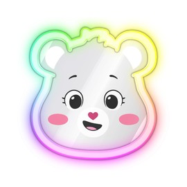 Care Bears Neon Wall Decor with Multicolored Ambient Lighting – USB Powered LED Light for Kids' Room Decor – Cheer Bear Character, Rainbow Glow – Perfect for Bedrooms, Nurseries, and Playrooms