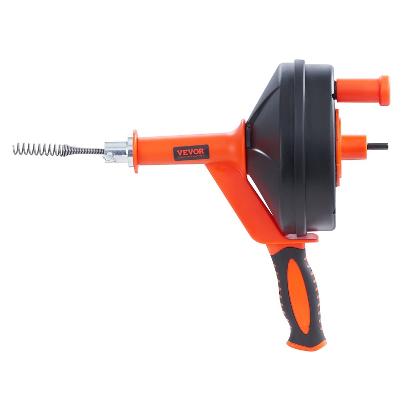 VEVOR Drain Auger 25Ft, Plumbing Snake with Drill Attachment, Plumbers