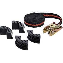 Kraftmann 3554 Ratchet Tensioning Strap with 4 Protective Jaws, 5 m x 25 mm