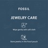 Fossil Women's Bar Stainless Steel Necklace, Stainless Steel Crystal
