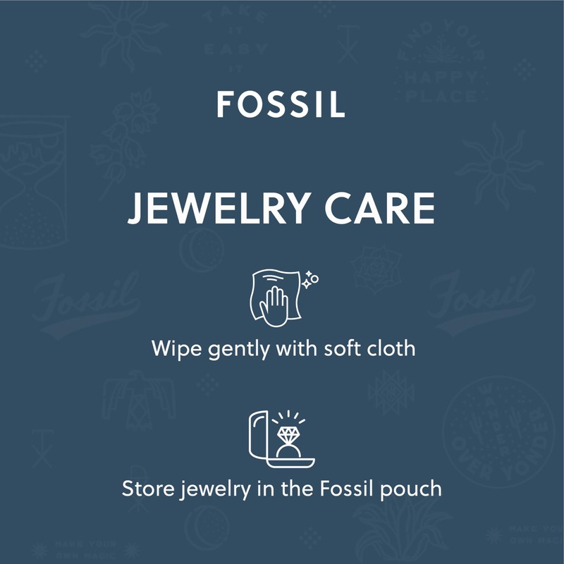 Fossil Women's Bar Stainless Steel Necklace, Stainless Steel Crystal