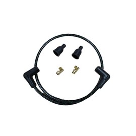 28"Vintage Braided Cloth Black Green Spark Plug Wire 7MM Harley Bobber