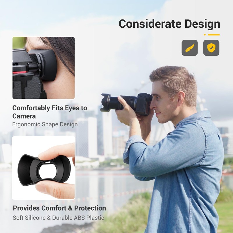 KIWIFOTOS Camera Extended Eyecup Eyepiece Compatible with Panasonic Lumix S5