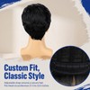 Bettecos Mens 50s Costume Wig with a Front Curly Hair-