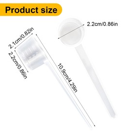 EIHI Set of 4 Measuring Spoons, Dosing Spoon, 5G Scoop Spoon, Transparent Protein Measuring Spoon, Gram Spoon, Measuring Spoon, 5G with Scale, 2G, 3G, 4G for Cooking, Baking, Measuring Spoon, Washing