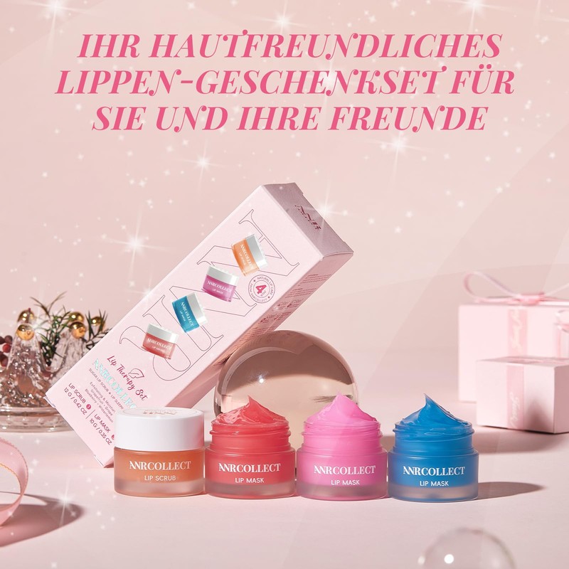 ANRCOLLECT Lip Mask + Lip Scrub, Lip Scrub, 4P Lip